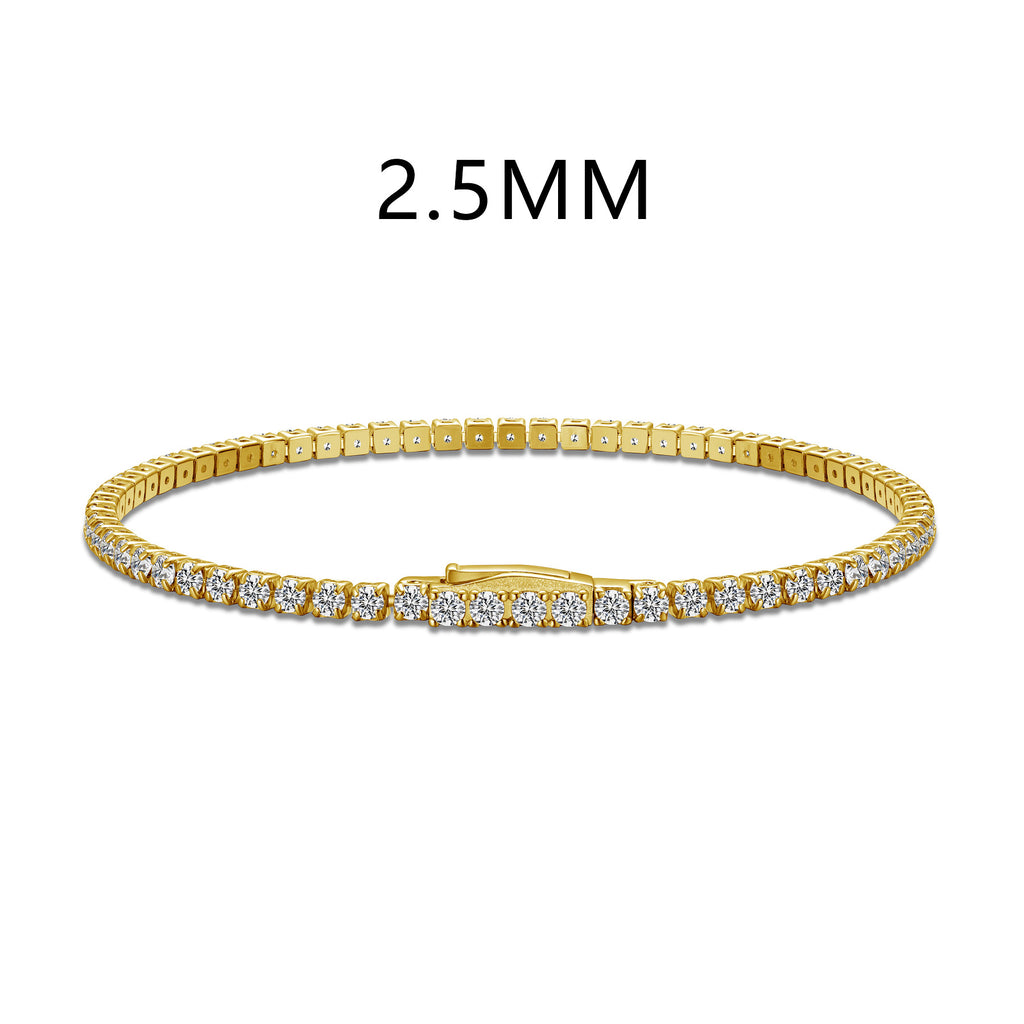 S925 Sterling Silver Full Diamond Bracelet Female Inlaid Zircon