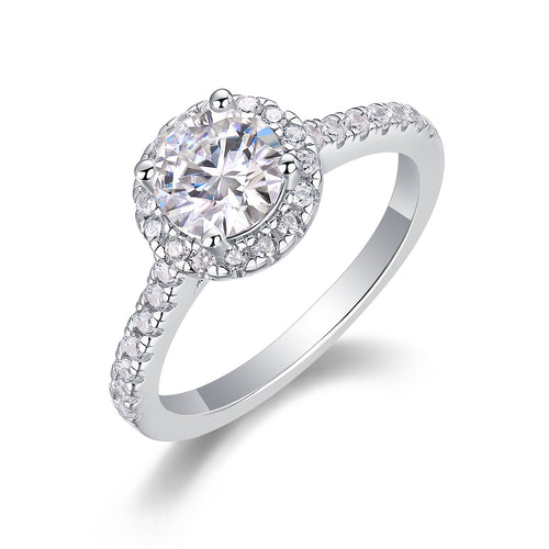 1Hug Your Lover With A Large Diamond Ring Luxury Fashion Set With Moissanite Silver Ring Prohibit Tk Sales